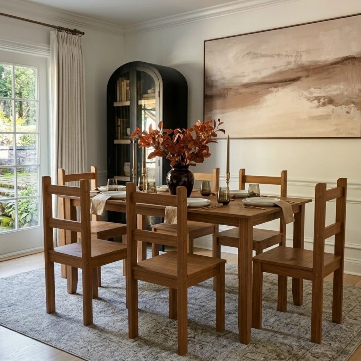 Juego de comedor 6 sillas Linea Naturale - Roble