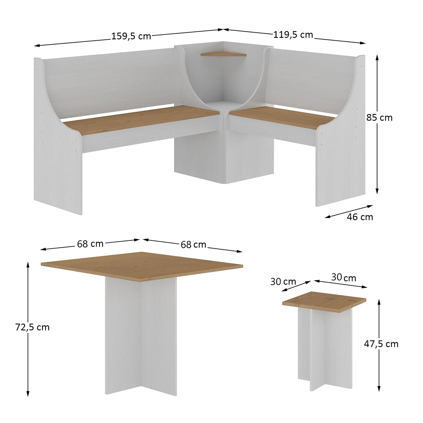 Juego de comedor esquinero Linea Veneza