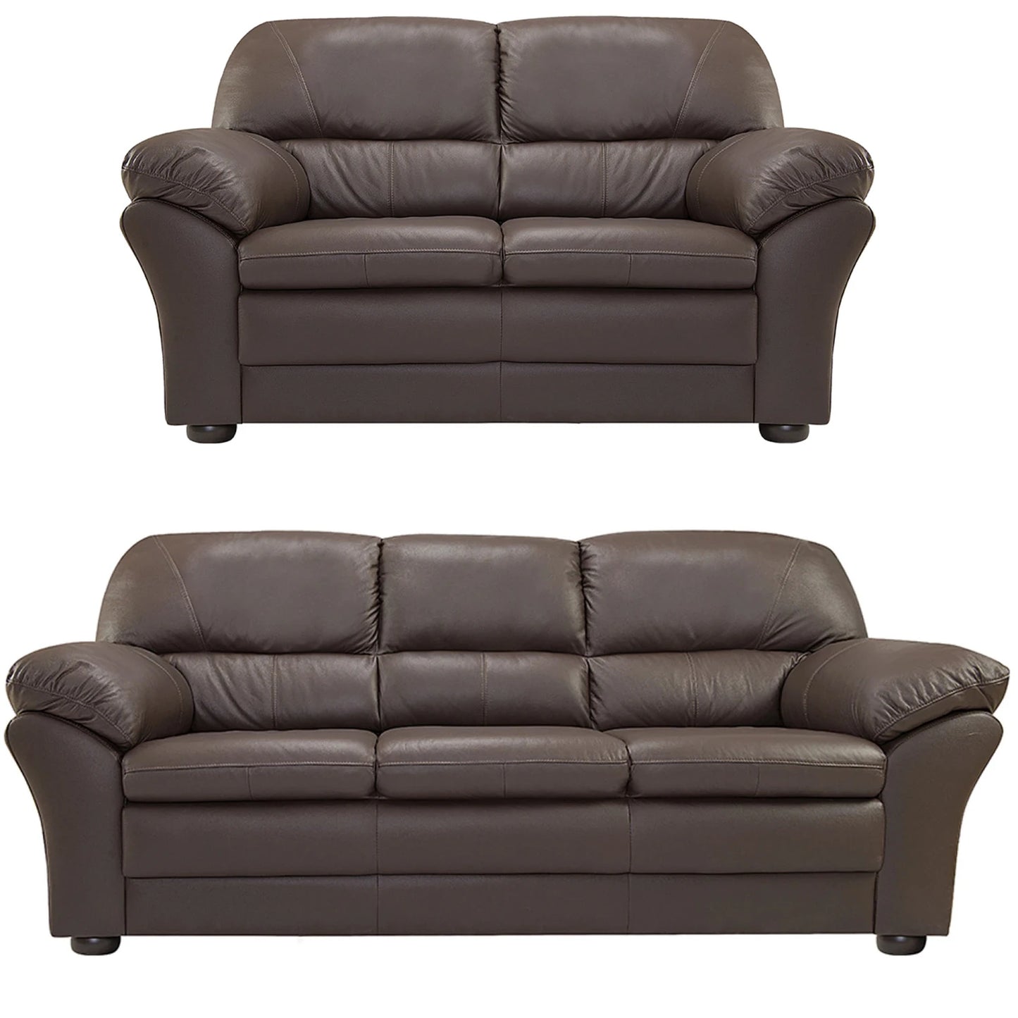 Juego de living 3+2 Cuero Natural