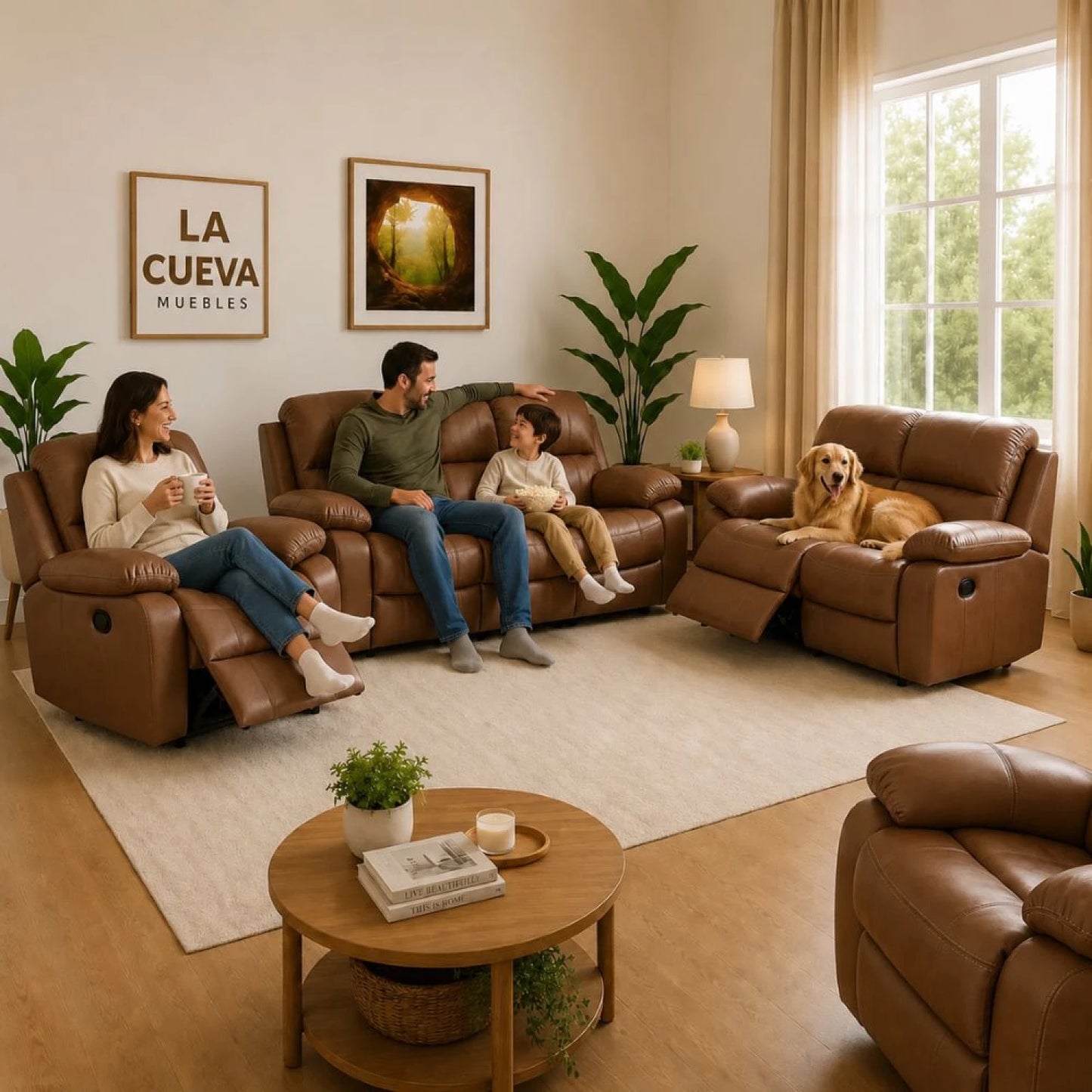 Juego de living reclinable 3+2+1