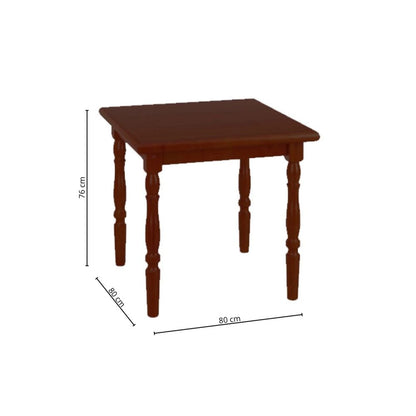 Mesa 80x80x76 Linea Parma - Tabaco