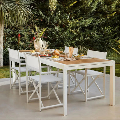 Mesa de jardin extensible Osaka - Blanca