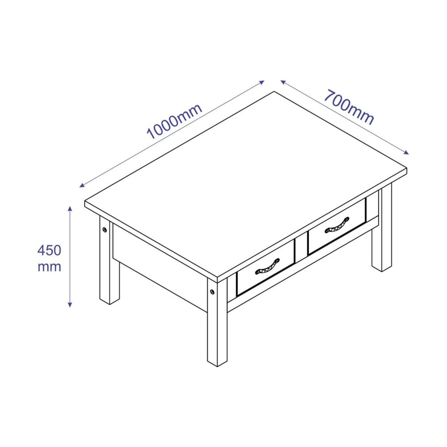 Mesa de living Linea El Dorado