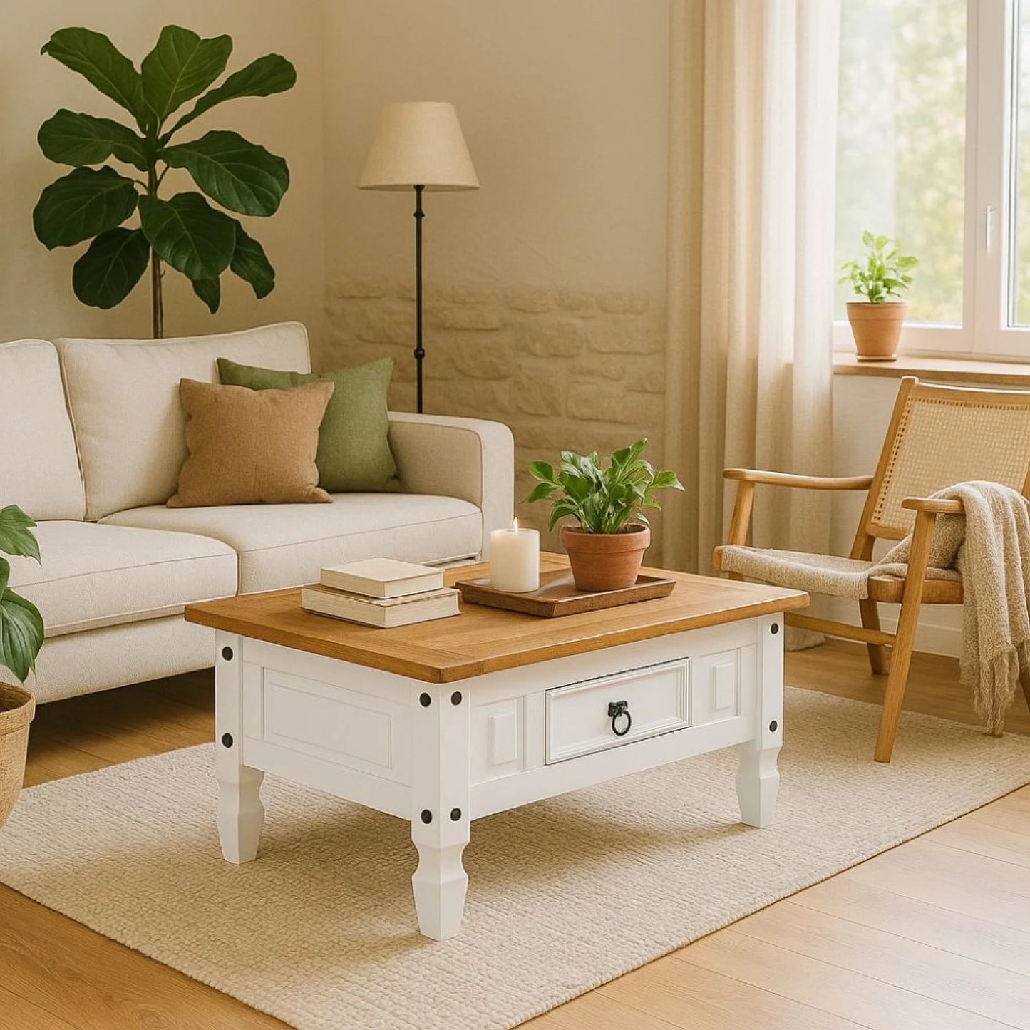 Mesa de living Linea Naturale - Roble
