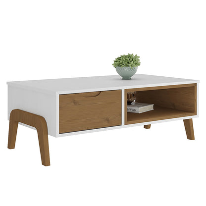 Mesa de living Linea Veneza - Blanco/Miel