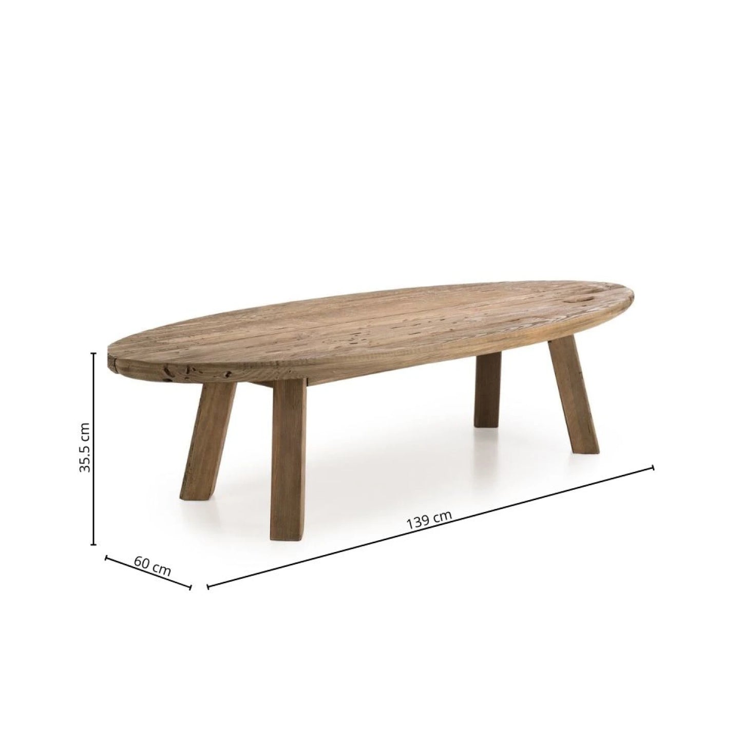 Mesa de living ovalada Linea Rimini