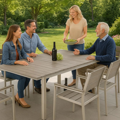 Mesa extensible Zestaw con 8 sillas