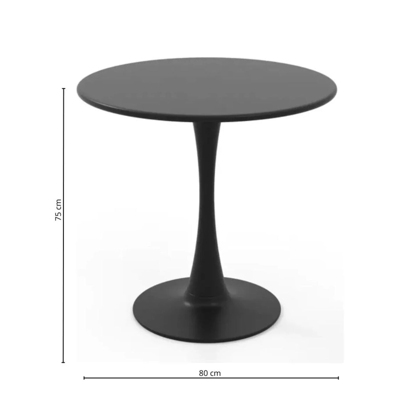 Mesa Tulip 80 cm - Negro