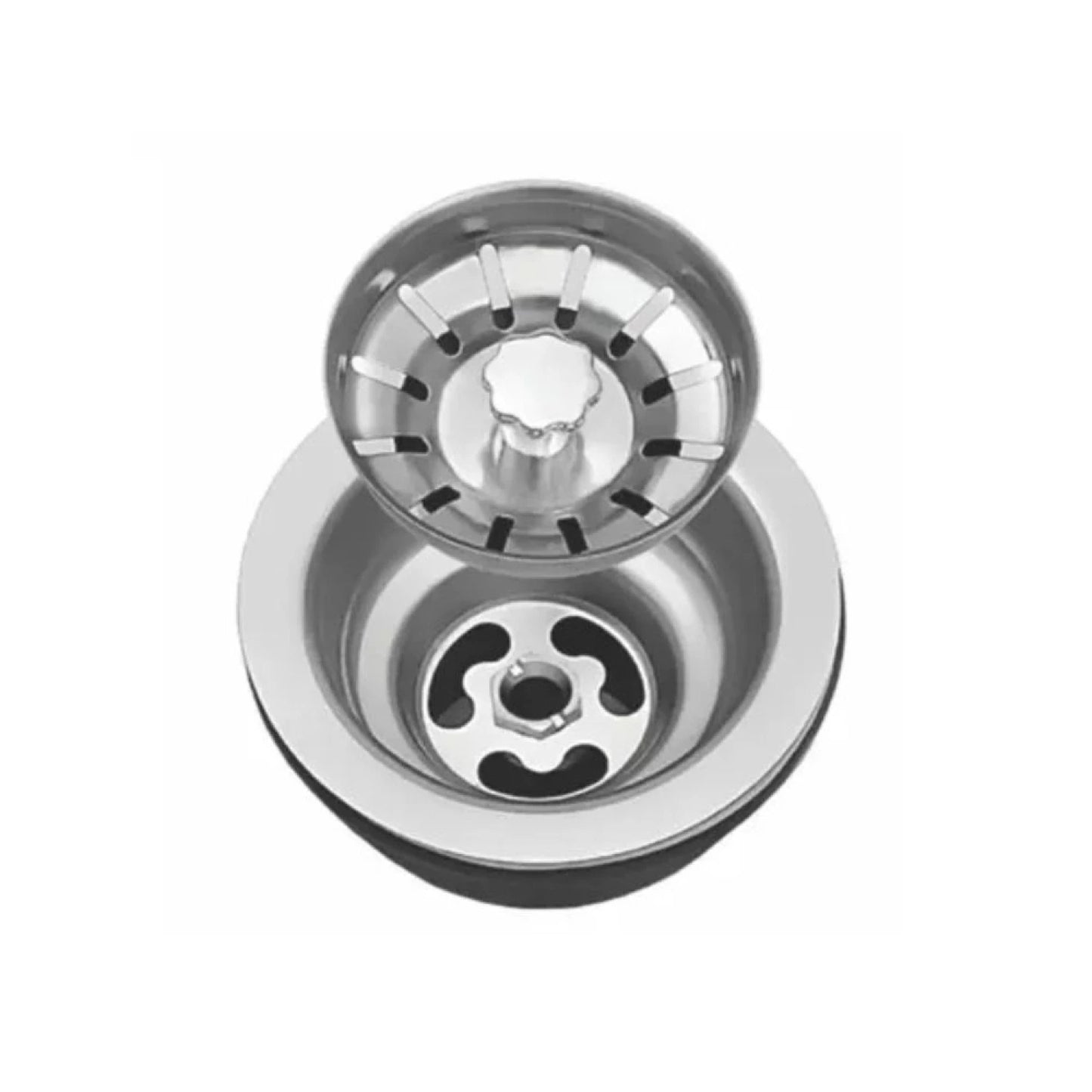 Mesada acero inoxidable pileta al centro 160 cm