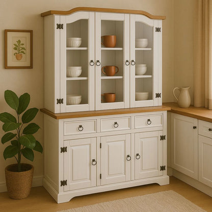 Modular cristalero 6P+3C Linea Naturale - Roble