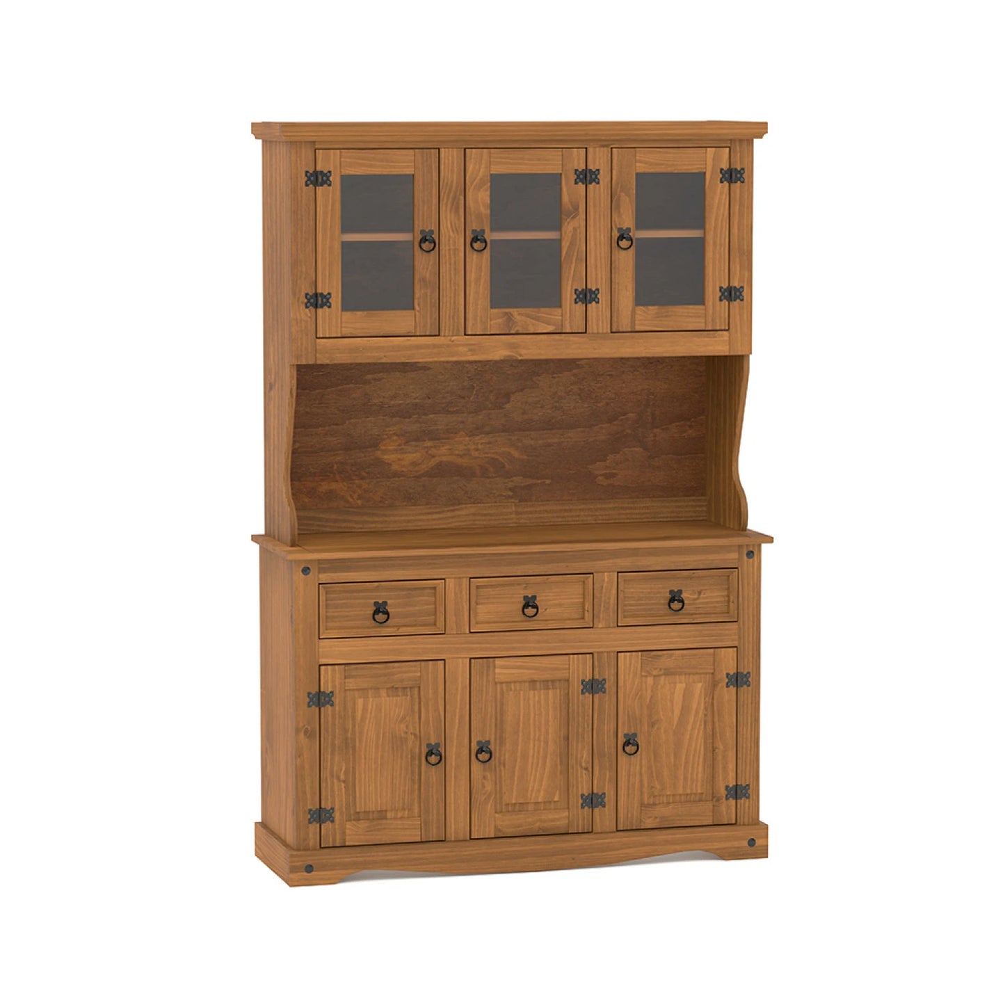 Modular Cristalero 6P+3C Línea Naturale - Roble