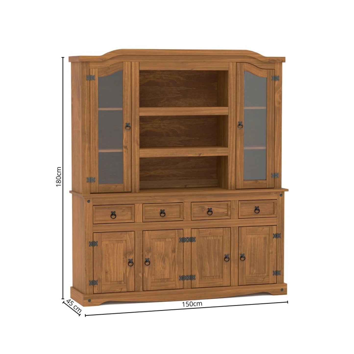 Modular Cristalero 6P4C Línea Naturale - Roble