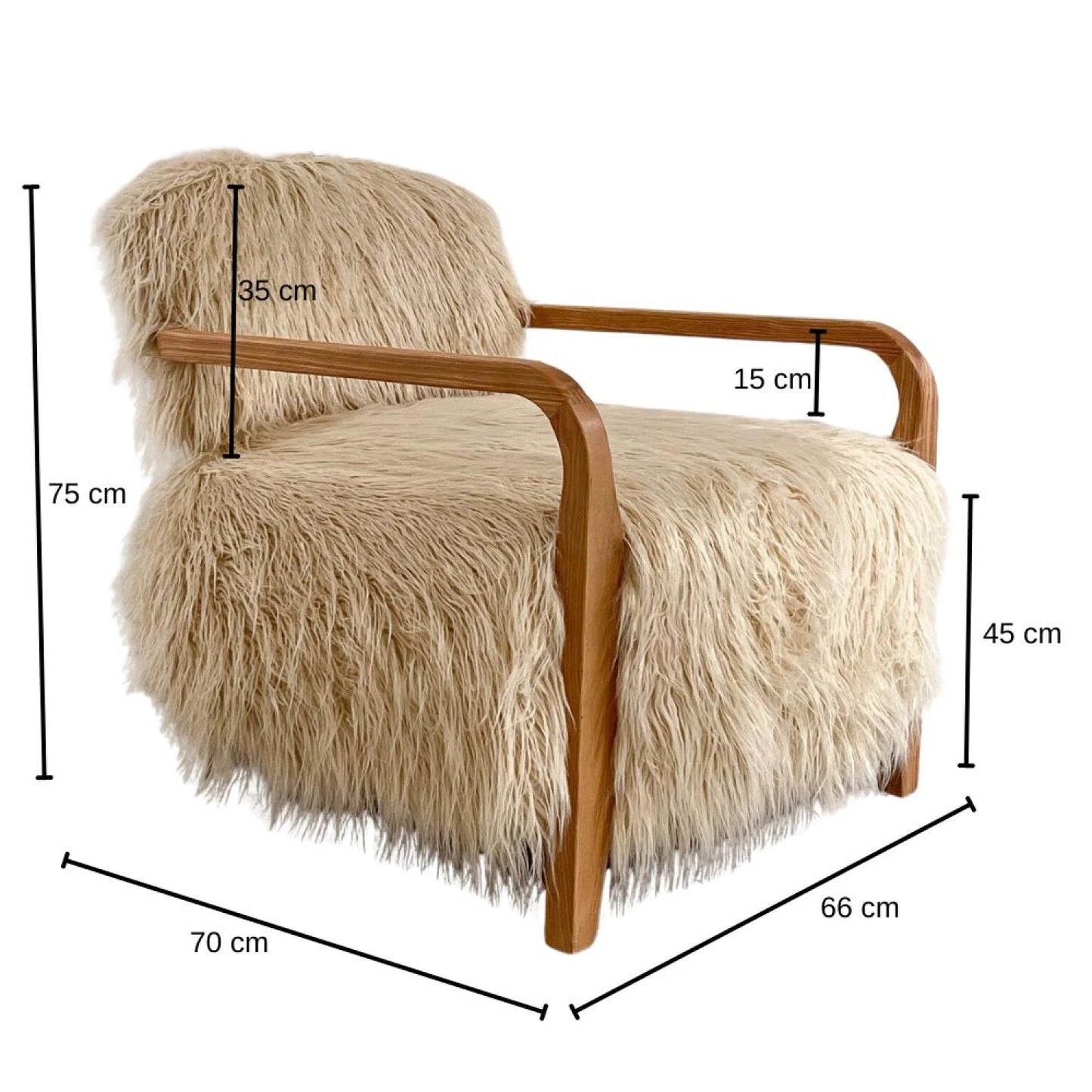 Poltrona Ivory Faux