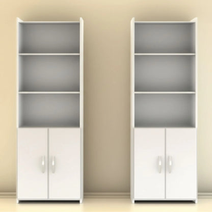 Promo 2 Bibliotecas Con Puertas - Blanco