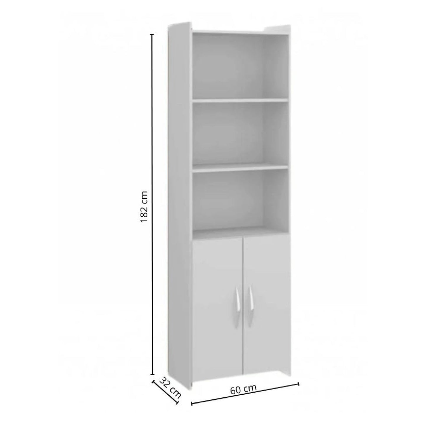 Promo 2 Bibliotecas Con Puertas - Blanco