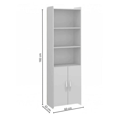 Promo 2 Bibliotecas Con Puertas - Blanco