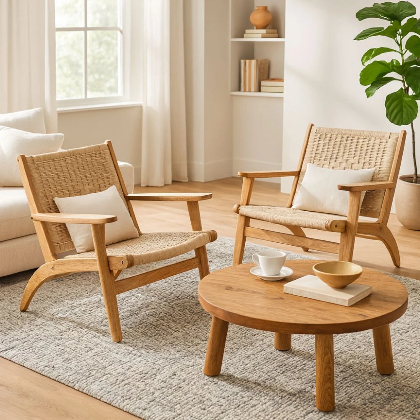 Promo 2 Butacas nórdicas estilo Hans Wegner