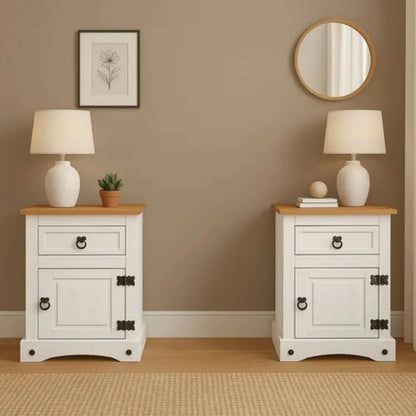 Promo 2 Mesa De Luz Linea Naturale - ROBLE