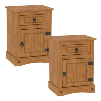 Promo 2 Mesa De Luz Linea Naturale - ROBLE