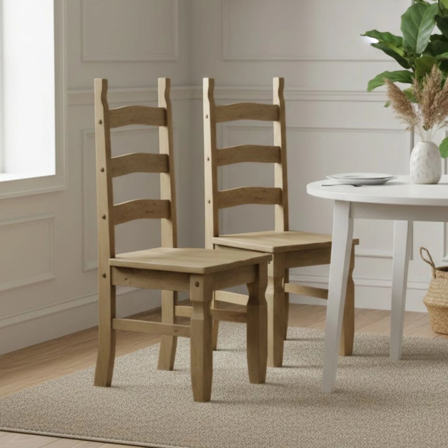 Promo 2 Sillas De Comedor Linea Naturale
