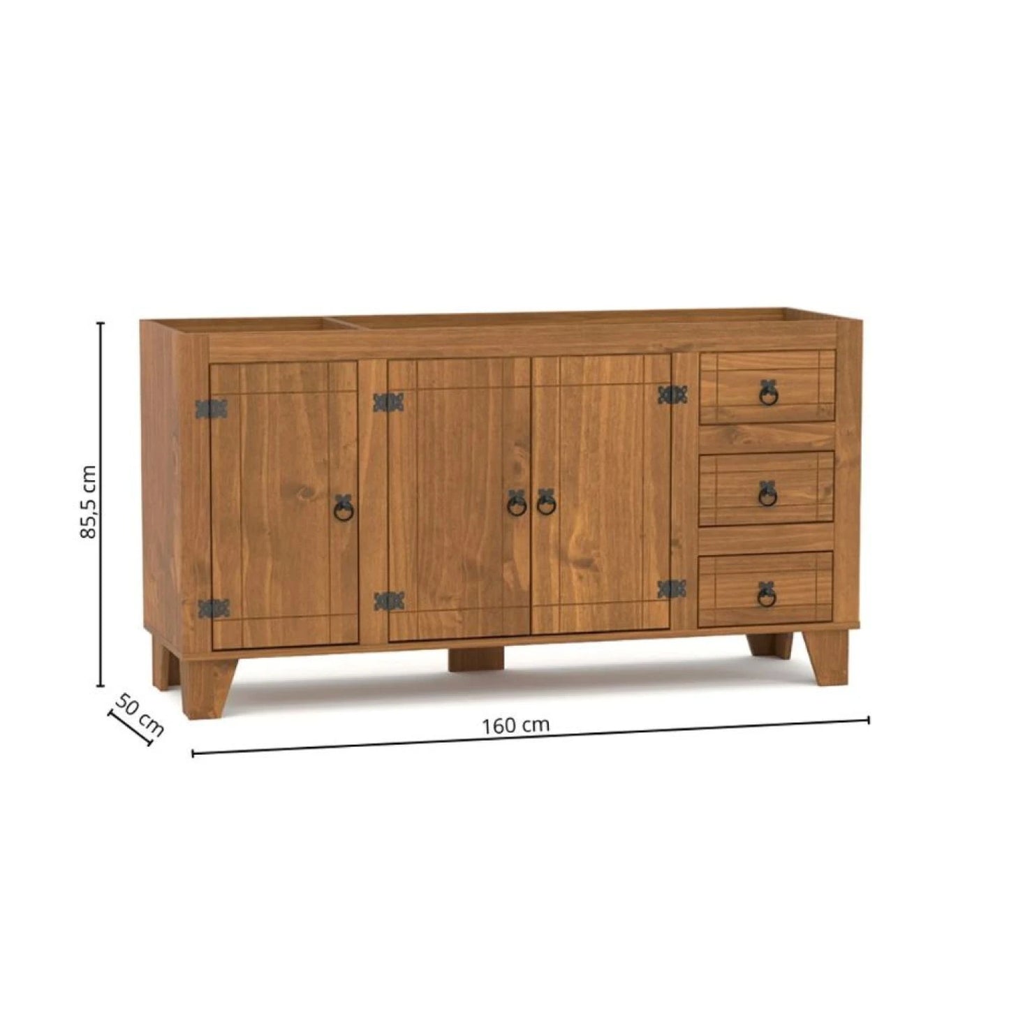 Promo Áereo 4 Puertas + Bajo Mesada Línea Naturale - Roble