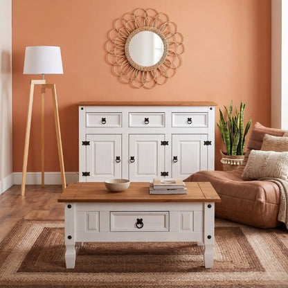 Promo Aparador + Mesa Ratona Linea Naturale - Roble