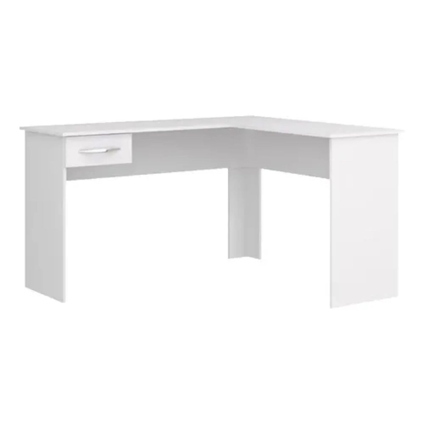 Promo Escritorio Esquinero + Biblioteca 5 Estantes - Blanco