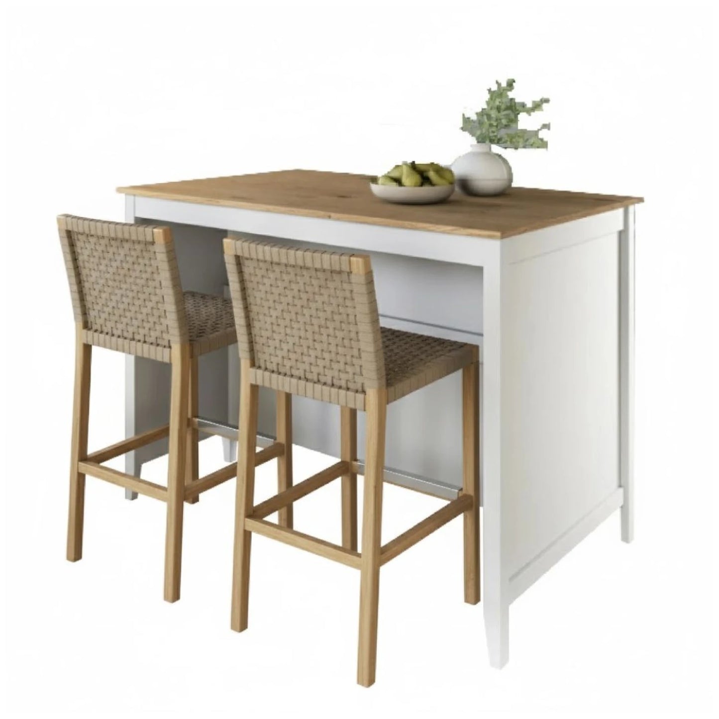 Promo Isla de cocina Linea Rivery + 2 Butacas de bar Aura