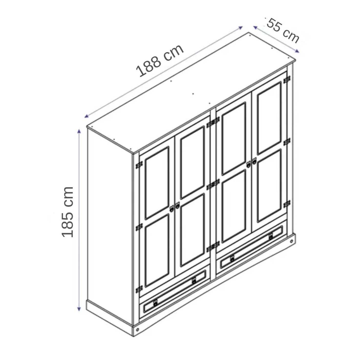Promo Juego de dormitorio - Ropero + Comoda + 2 Mesa de Luz