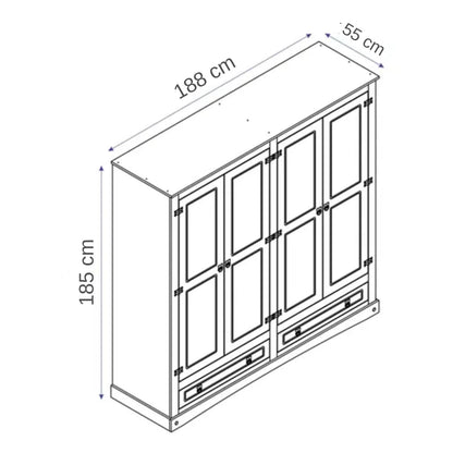 Promo Juego de dormitorio - Ropero + Comoda + 2 Mesa de luz