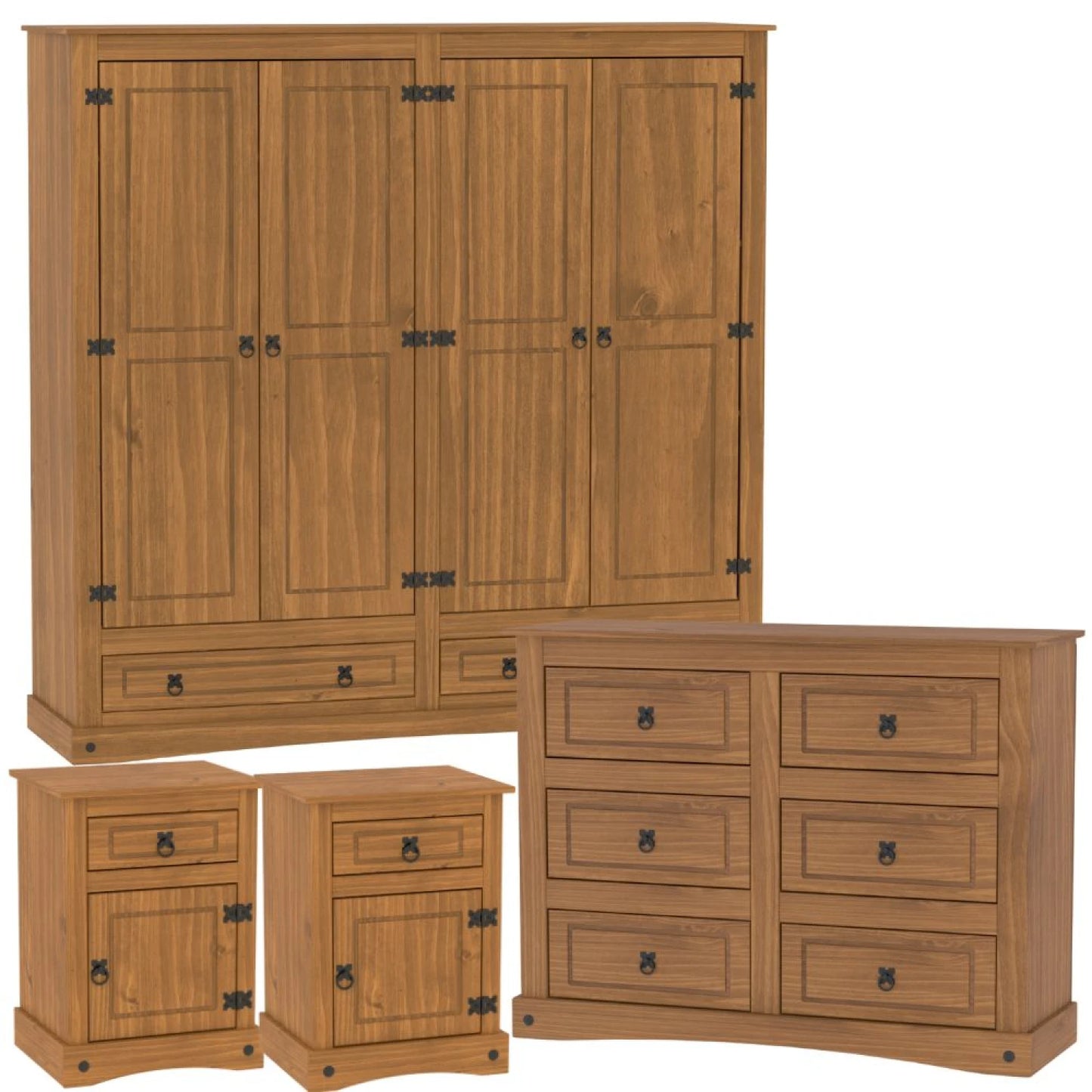Promo Juego de dormitorio - Ropero + Comoda + 2 Mesa de luz