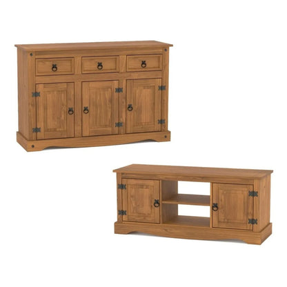 Promo Rack de Tv + Aparador Linea Naturale - Roble