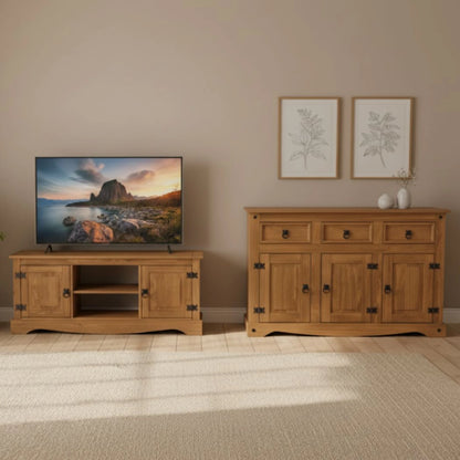 Promo Rack de Tv + Aparador Linea Naturale - Roble