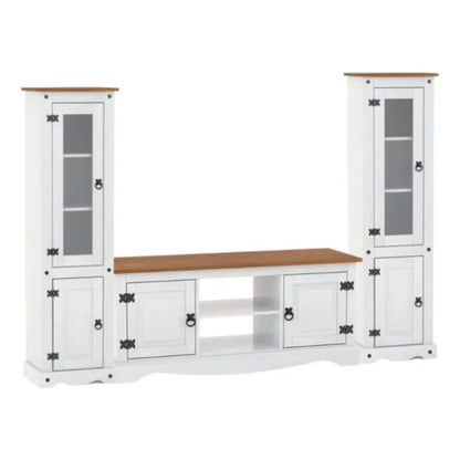 Promo Rack de TV + Paneleros Linea Naturale - Blanco