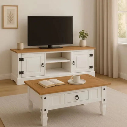 Promo Rack Tv + Mesa de Living Linea Naturale - ROBLE