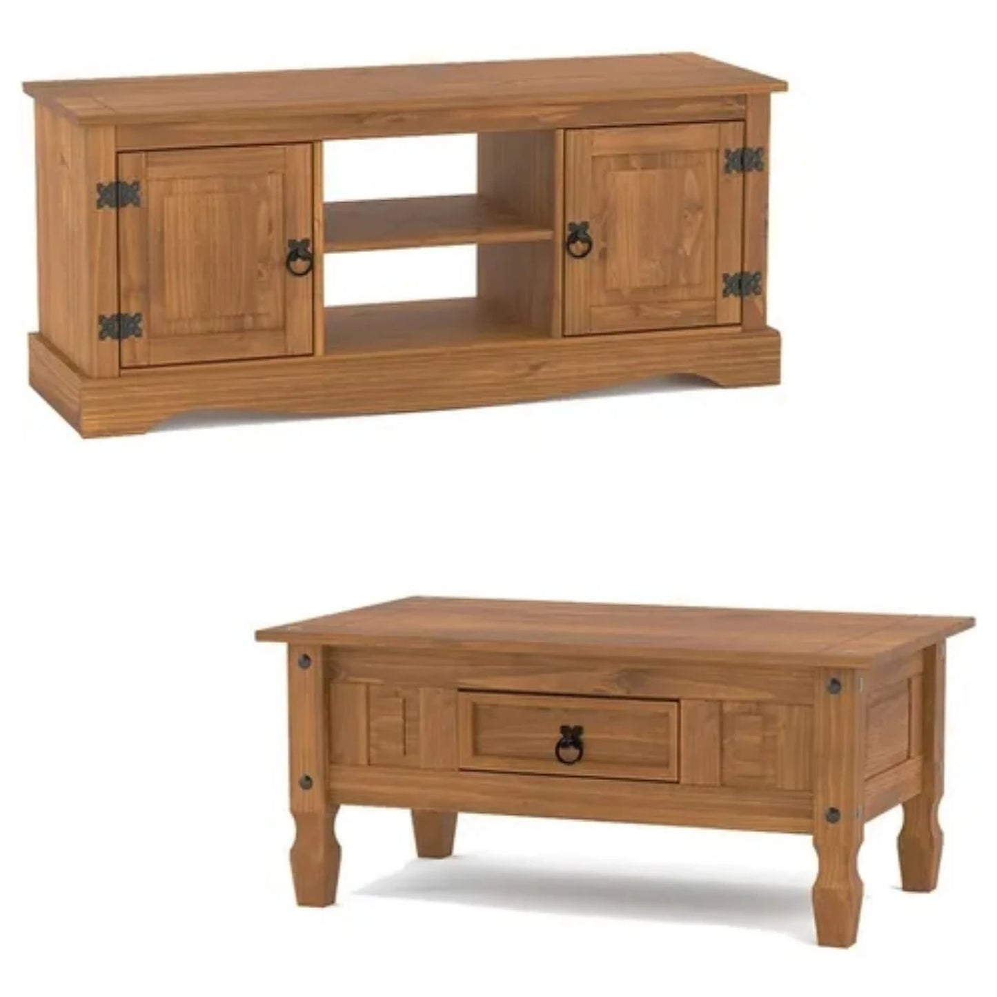 Promo Rack Tv + Mesa de Living Linea Naturale - ROBLE
