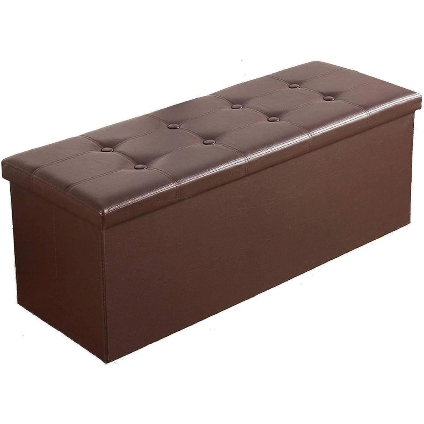 Puff Baul Texas Eco Cuero - Negro