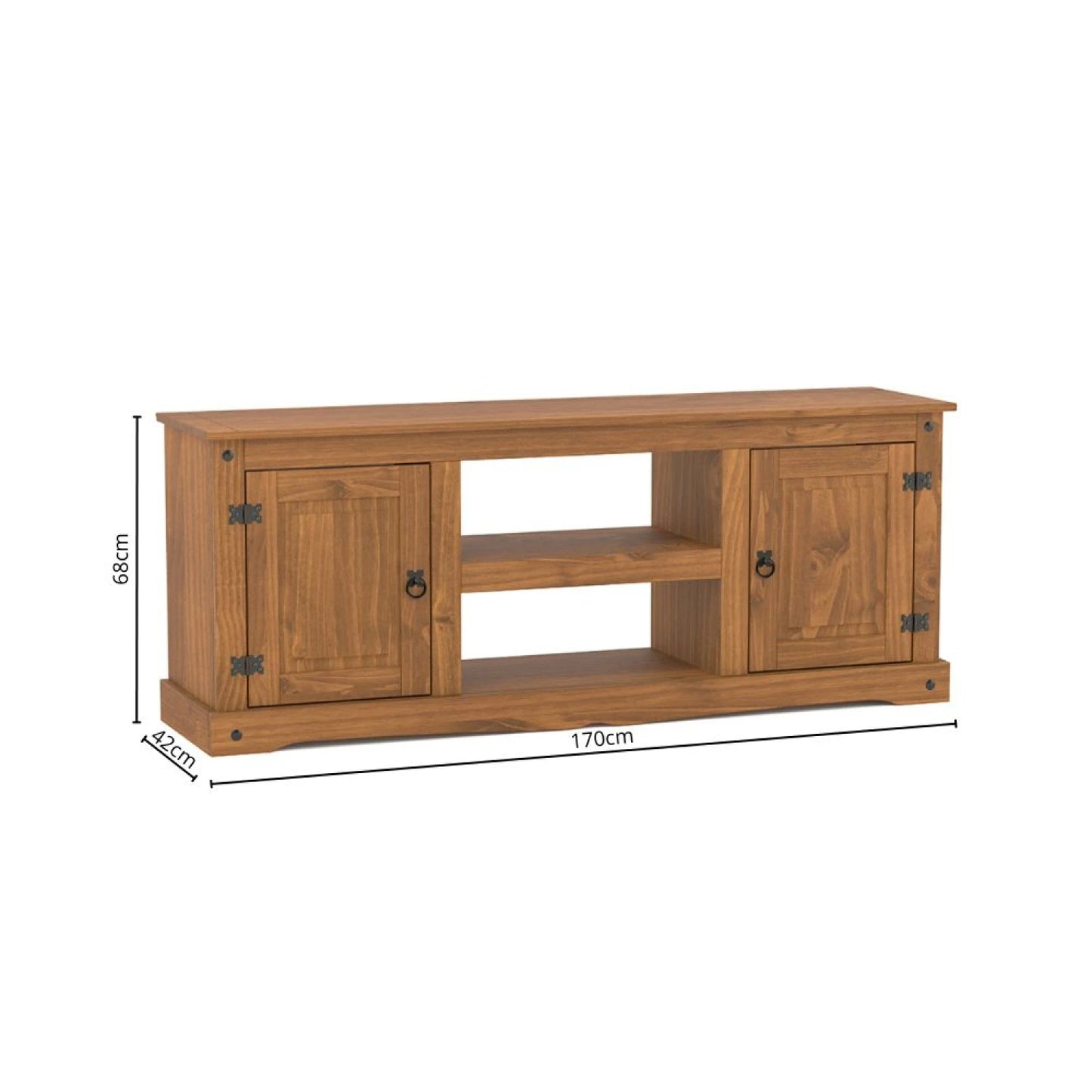 Rack 2 Puertas Línea Naturale 170 cm - Roble
