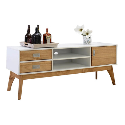 Rack de tv Linea Metro - Blanco/Miel