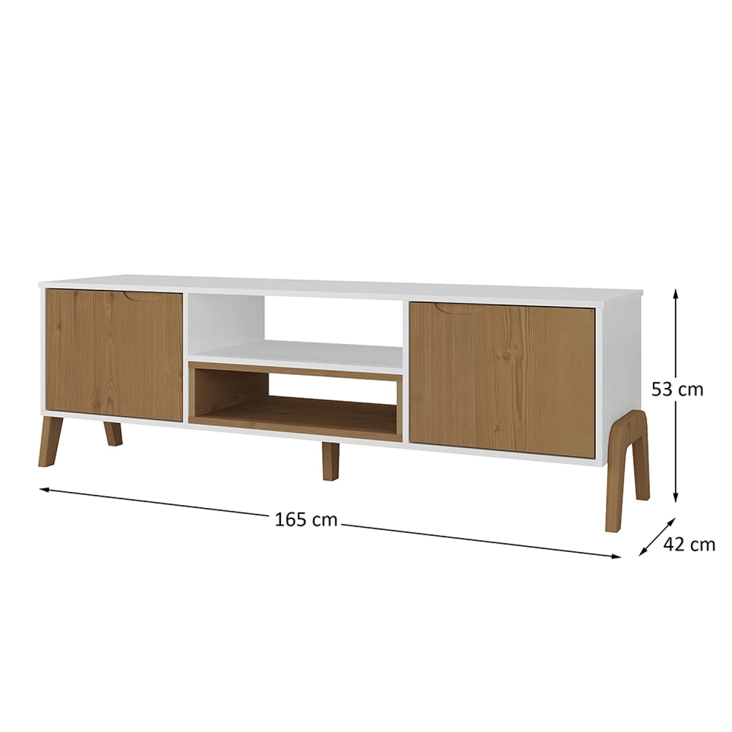 Rack de tv Linea Veneza - Blanco/Miel