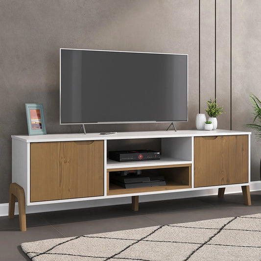 Rack de tv Linea Veneza - Blanco/Miel