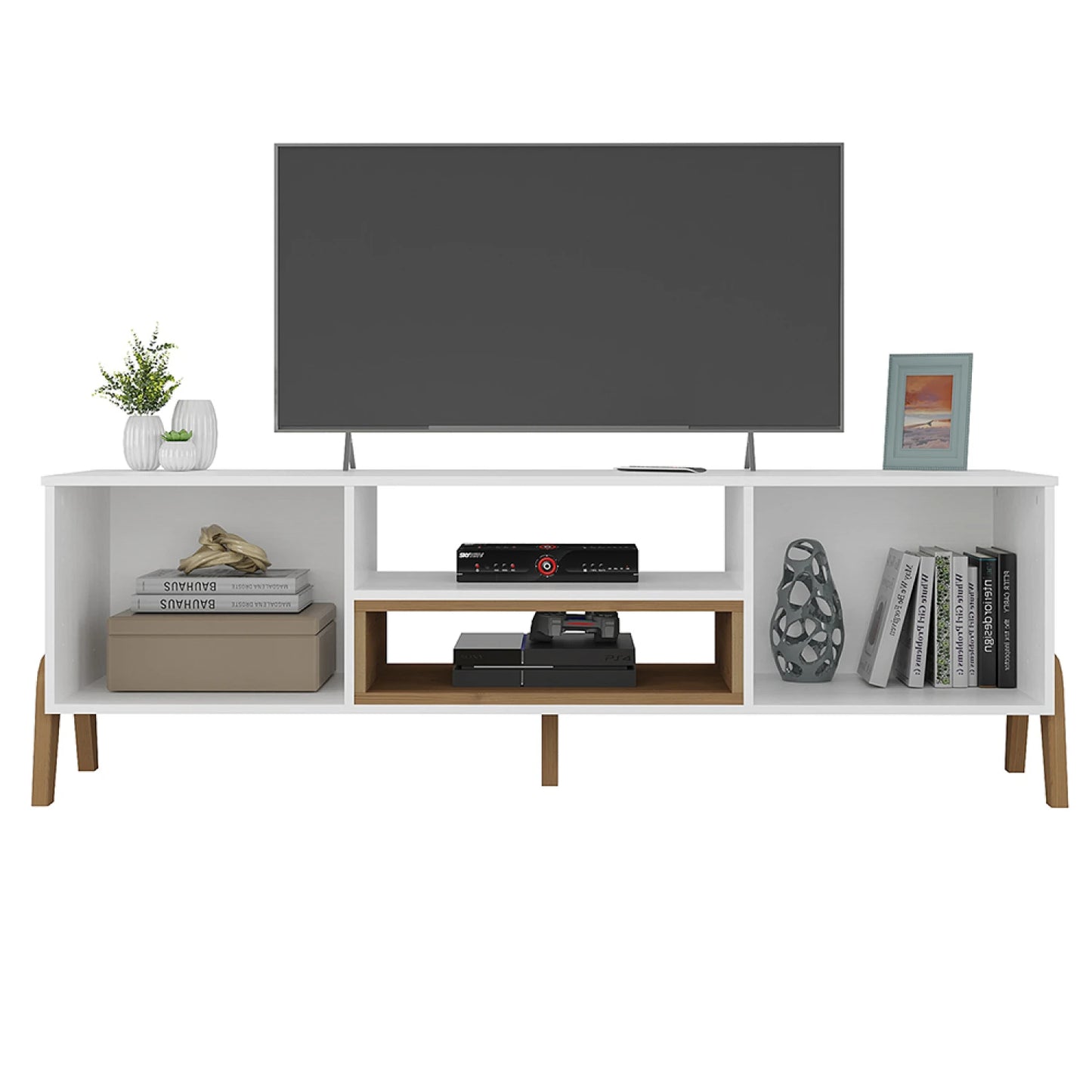 Rack de tv Linea Veneza - Blanco/Miel