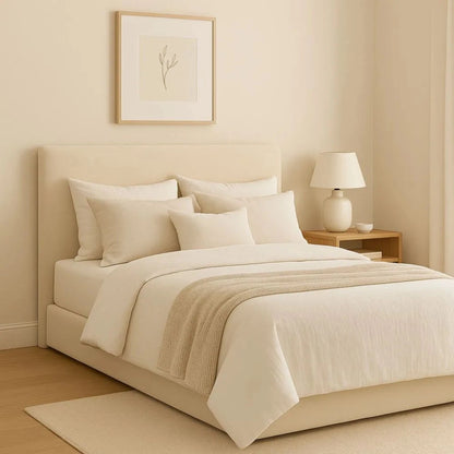 Respaldo De Sommier 2 Plazas Marshmallow - Beige