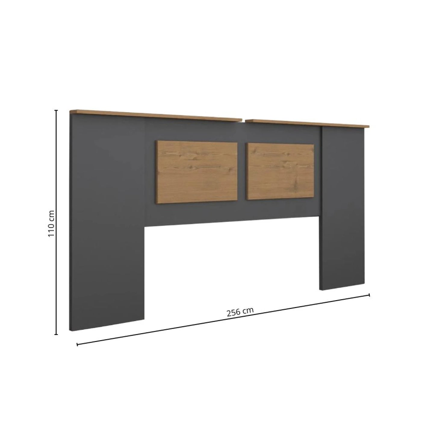 Respaldo de sommier Queen Linea Veneza - GRAFITO