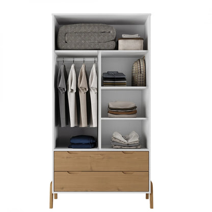 Ropero 2 puertas Linea Veneza - Blanco/Miel