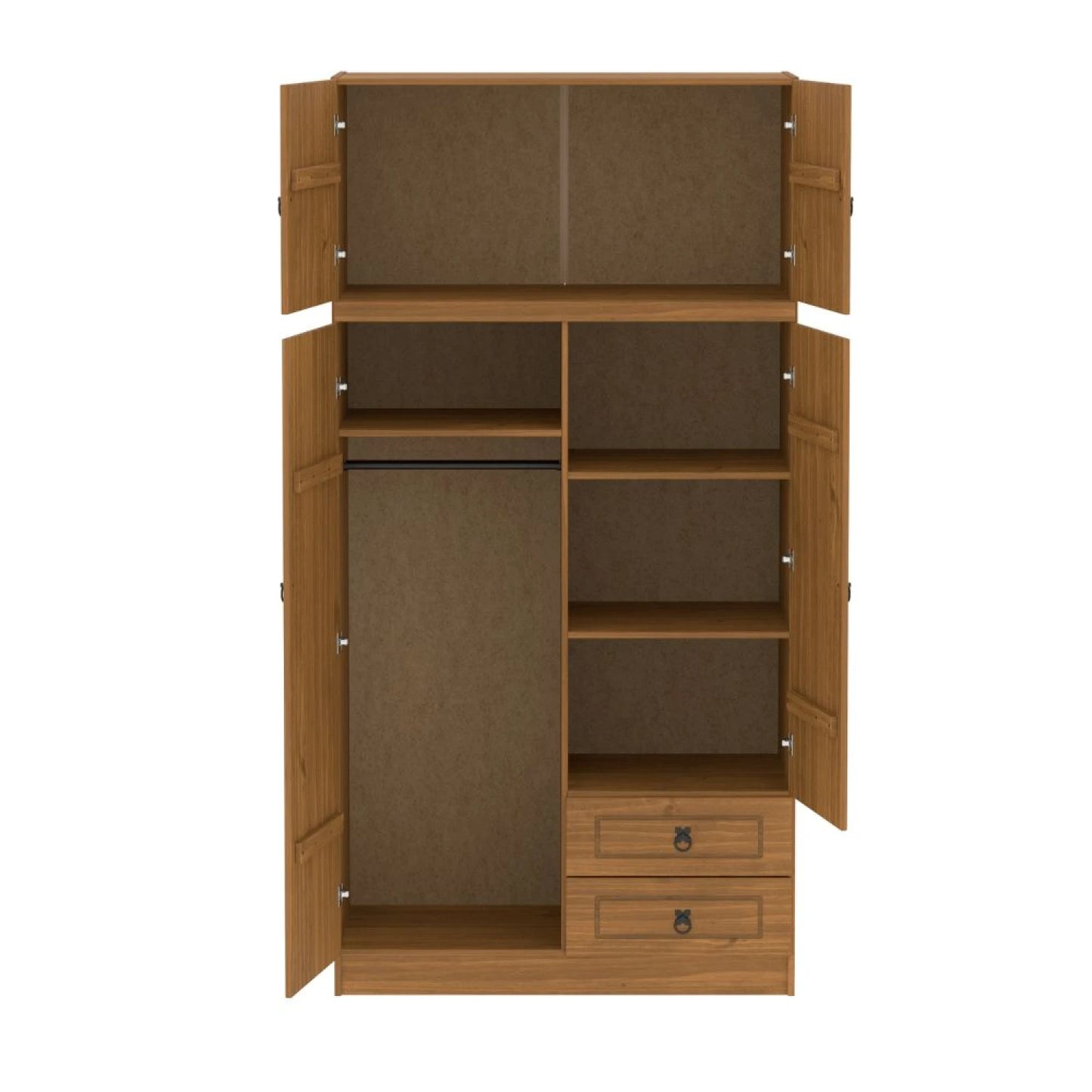 Ropero 4 puertas 2 cajones Linea Naturale