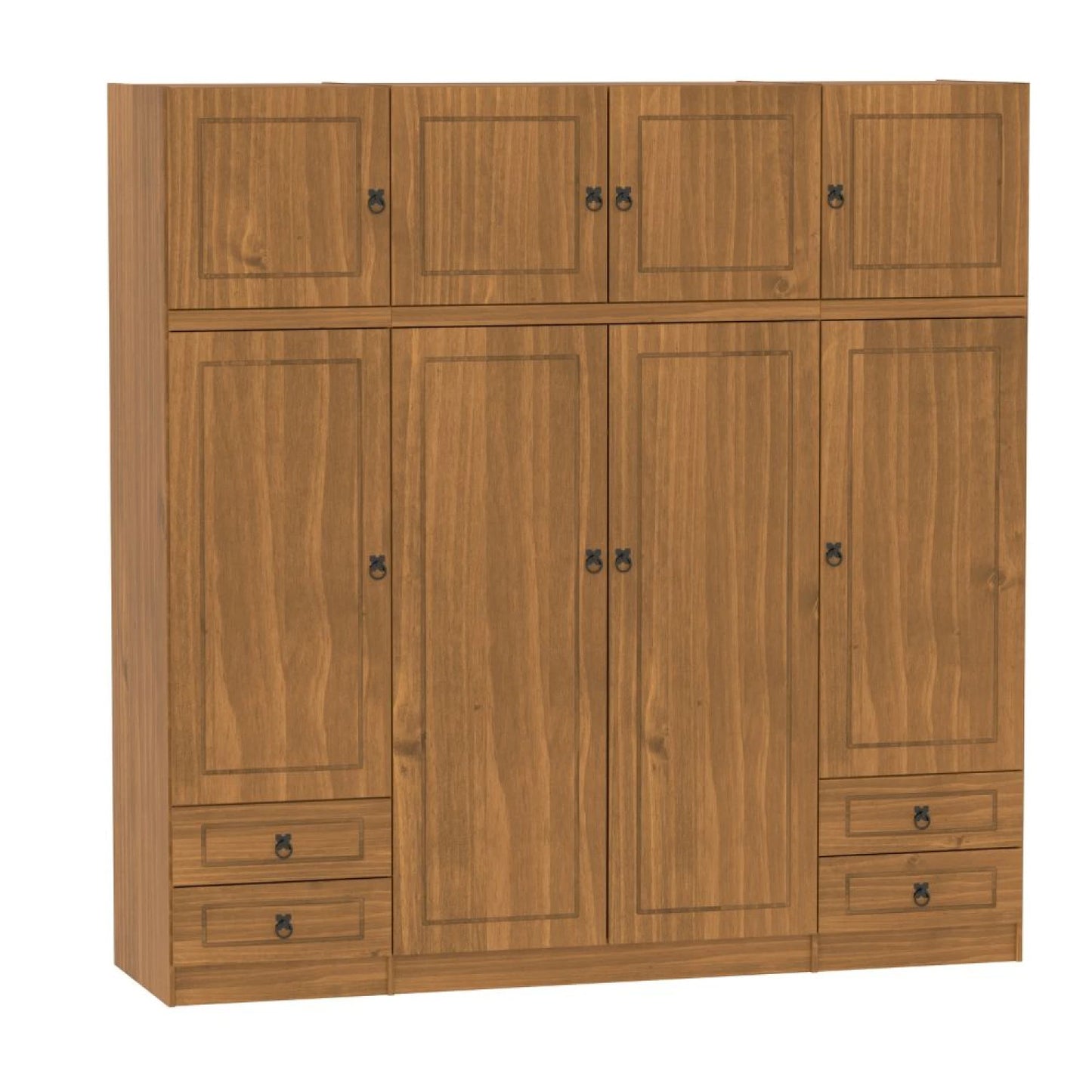 Ropero 8 puertas 4 cajones Linea Naturale