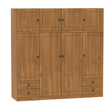 Ropero 8 puertas 4 cajones Linea Naturale