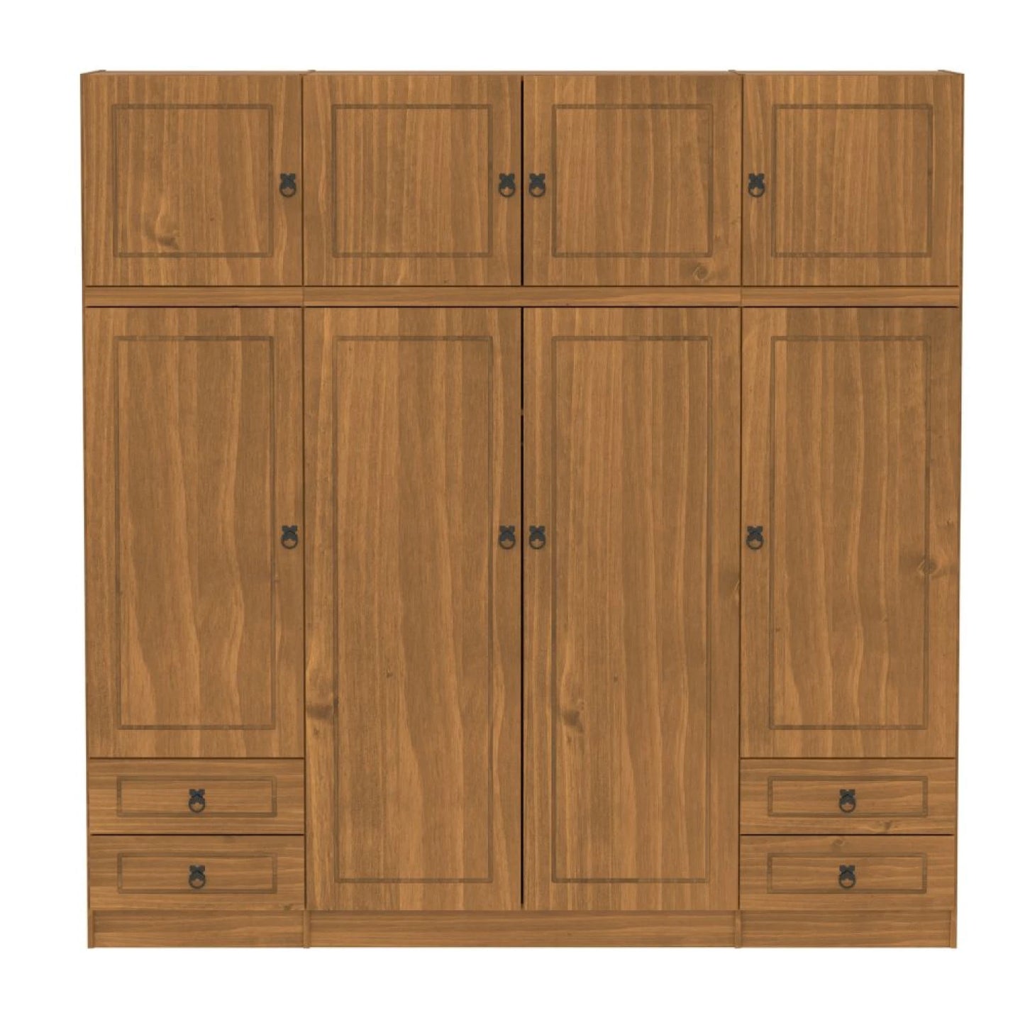 Ropero 8 puertas 4 cajones Linea Naturale
