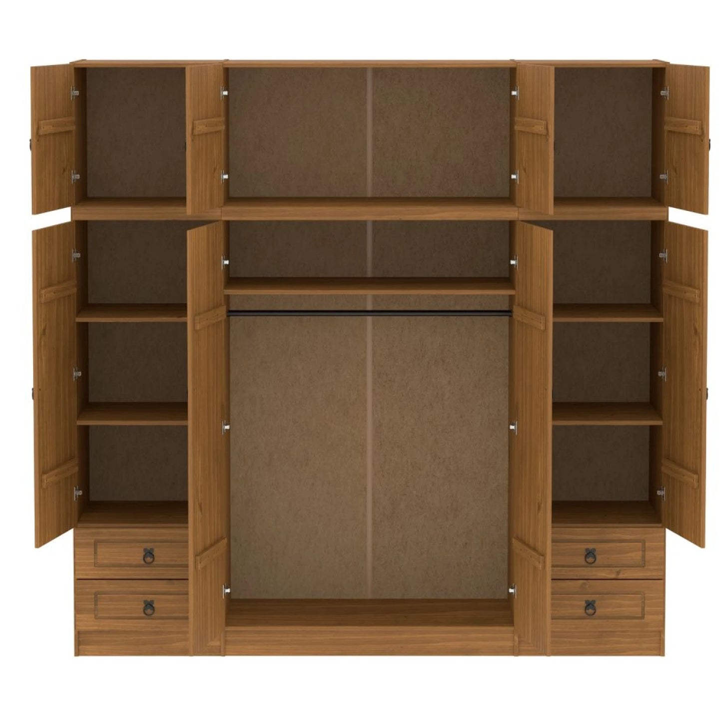 Ropero 8 puertas 4 cajones Linea Naturale
